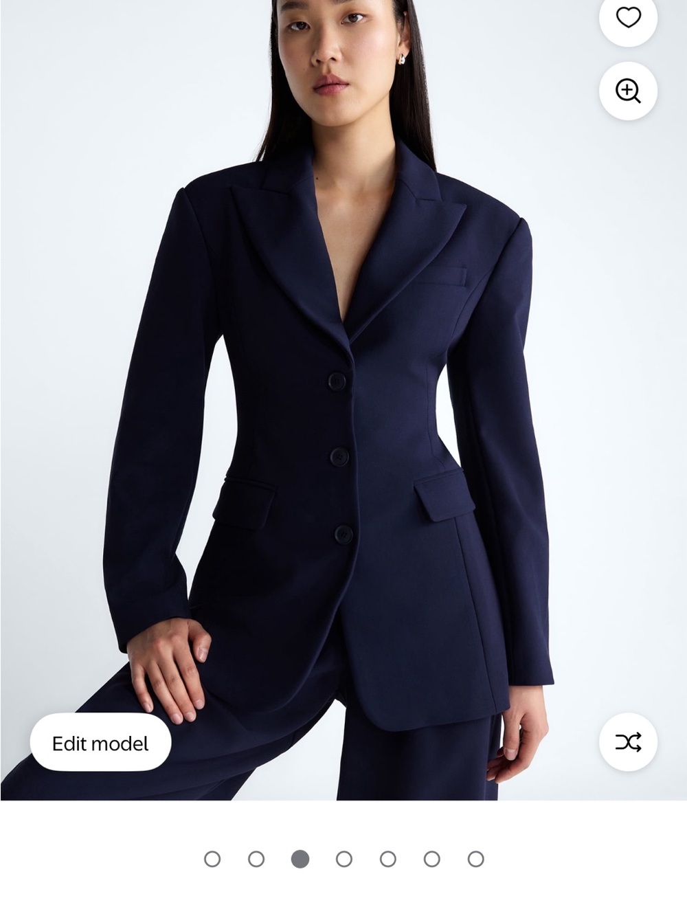 Women's Navy Tailored Blazer Jacket